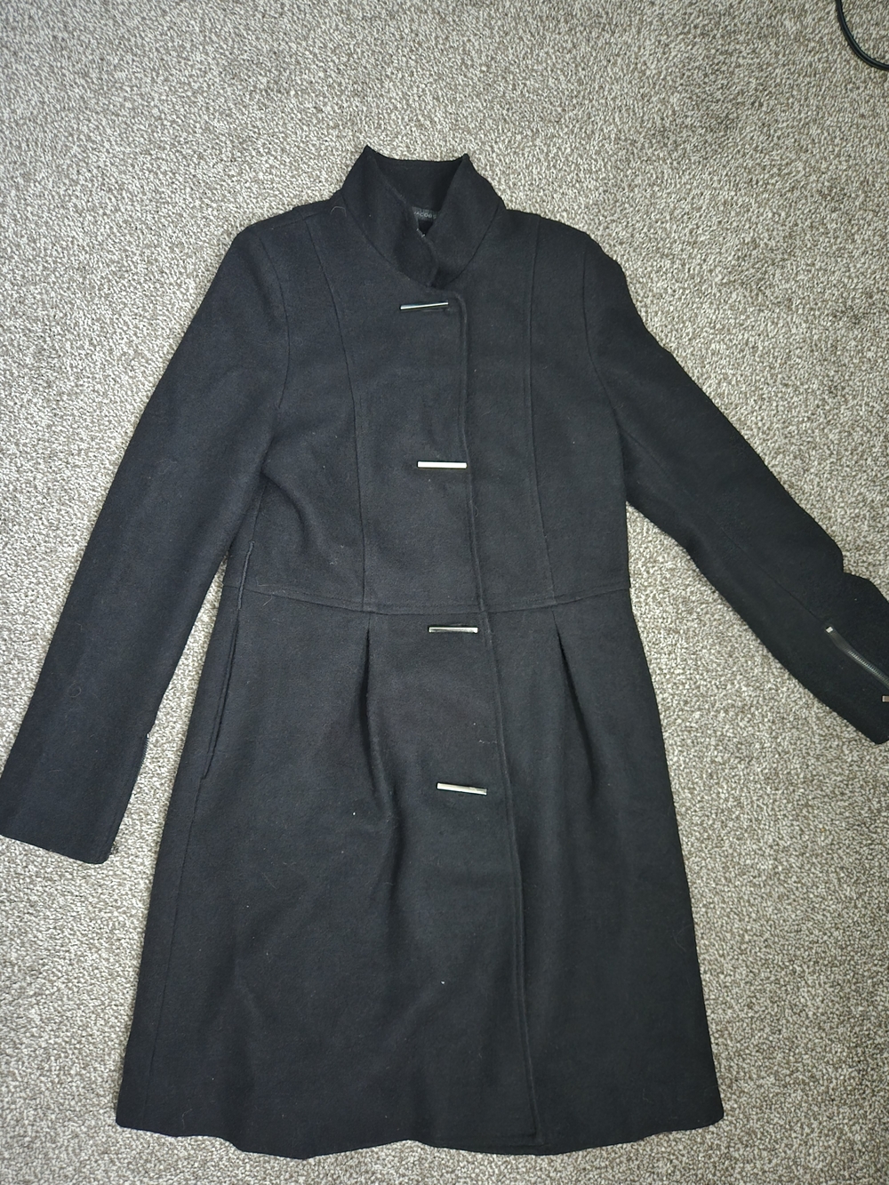 Marc Jacobs Black Stand-Collar Trench Coat